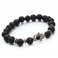 Load image into Gallery viewer, Bracelets Natural Stone Hamsa Charm Bracelet