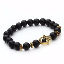 Load image into Gallery viewer, Bracelets Natural Stone Hamsa Charm Bracelet