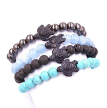 Load image into Gallery viewer, Bracelets Sea Turtle Lava Stone Bracelets