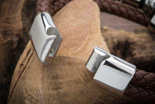 Load image into Gallery viewer, Bracelets Stainless Steel Genuine Leather Men's Bracelet