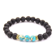 Load image into Gallery viewer, Bracelets Tibetan Lava Stone World Globe Bracelet