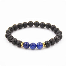 Load image into Gallery viewer, Bracelets Tibetan Lava Stone World Globe Bracelet