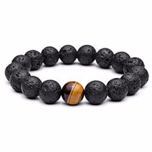 Load image into Gallery viewer, Bracelets Tiger Eye Natural Lava Stone Beads Bracelets