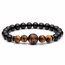 Load image into Gallery viewer, Bracelets Tiger Eye Natural Lava Stone Beads Bracelets
