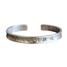 Load image into Gallery viewer, Bracelets Om Mani Padme Hum Carved Tibetan Cuff Bangle Bracelet