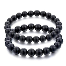 Load image into Gallery viewer, Bracelets Black Matte Agate Natural Stone Distance Bracelets
