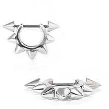 Load image into Gallery viewer, Earrings Surgical Steel Metal Spike Cartilage Cuff