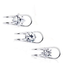 Load image into Gallery viewer, Earrings Stainless Steel Clip-On Cartilage CZ Earring