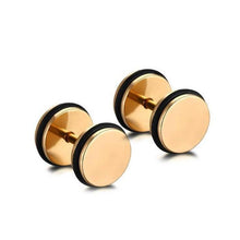 Load image into Gallery viewer, Earrings Black Rim Stainless Steel Stud Earrings