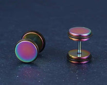 Load image into Gallery viewer, Earrings Black Rim Stainless Steel Stud Earrings