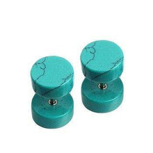 Load image into Gallery viewer, Earrings Natural Stone Round Stud Earrings