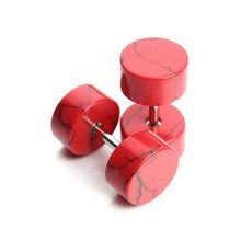 Load image into Gallery viewer, Earrings Natural Stone Round Stud Earrings