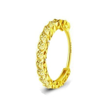 Load image into Gallery viewer, Earrings 18K Tri-Gold Hoop Earrings