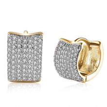 Load image into Gallery viewer, Earrings Swarovski Crystals 15mm Pave Huggie Earrings