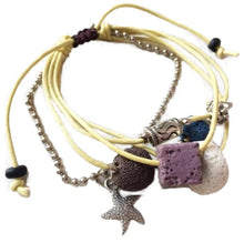 Load image into Gallery viewer, Bracelets Lava Stone Essential Oil Bracelet - Yellow Lava Charms
