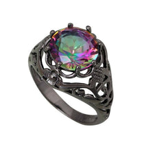 Load image into Gallery viewer, Rings Mystic Topaz Gunmetal Black Ring