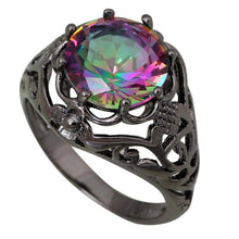 Load image into Gallery viewer, Rings Mystic Topaz Gunmetal Black Ring