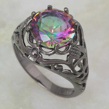 Load image into Gallery viewer, Rings Mystic Topaz Gunmetal Black Ring