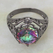Load image into Gallery viewer, Rings Mystic Topaz Gunmetal Black Ring