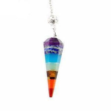 Load image into Gallery viewer, Necklaces Reiki Layered Stone Chakra Pendant Necklace