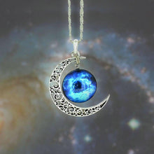 Load image into Gallery viewer, Necklaces Silver and Glass Galaxy Pendant Necklace