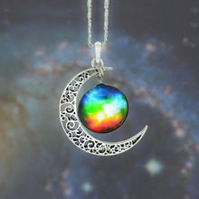 Load image into Gallery viewer, Necklaces Silver and Glass Galaxy Pendant Necklace
