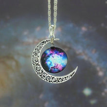Load image into Gallery viewer, Necklaces Silver and Glass Galaxy Pendant Necklace