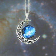 Load image into Gallery viewer, Necklaces Silver and Glass Galaxy Pendant Necklace
