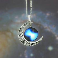 Load image into Gallery viewer, Necklaces Silver and Glass Galaxy Pendant Necklace
