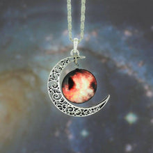 Load image into Gallery viewer, Necklaces Silver and Glass Galaxy Pendant Necklace
