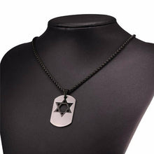 Load image into Gallery viewer, Necklaces Star of David Dog Tag Pendant Necklaces Gold/Black