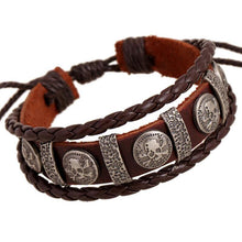 Load image into Gallery viewer, Bracelets Skull Plate Unisex Braid Bracelet