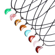 Load image into Gallery viewer, Necklaces Crescent Moon Shape Quartz Stone Choker Necklaces