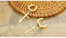 Load image into Gallery viewer, Earrings Punk Fake Piercing Ear Cuffs Crosses