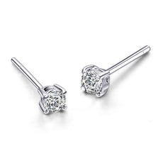 Load image into Gallery viewer, Earrings 18K White Gold Round Diamond Earrings