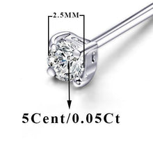 Load image into Gallery viewer, Earrings 18K White Gold Round Diamond Earrings