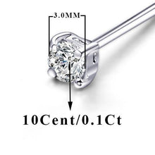 Load image into Gallery viewer, Earrings 18K White Gold Round Diamond Earrings