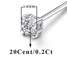 Load image into Gallery viewer, Earrings 18K White Gold Round Diamond Earrings