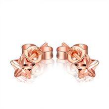 Load image into Gallery viewer, Earrings 18K Tri-Gold Star Stud Earrings