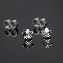 Load image into Gallery viewer, Earrings 18K Tri-Gold Star Stud Earrings