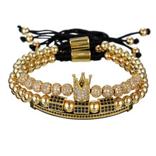 Load image into Gallery viewer, Bracelets 3Pcs/Set Bracelet Jewelry CZ Moon Crown Beads