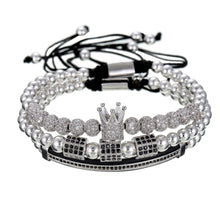 Load image into Gallery viewer, Bracelets 3Pcs/Set Bracelet Jewelry CZ Moon Crown Beads