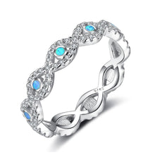 Load image into Gallery viewer, Rings Blue Fire Opal Ring Infinity Ring