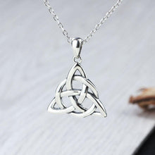 Load image into Gallery viewer, Necklaces Triquetra Trinity Knot Amulet Sterling Silver Necklace
