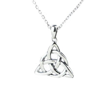Load image into Gallery viewer, Necklaces Triquetra Trinity Knot Amulet Sterling Silver Necklace
