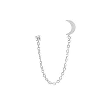 Load image into Gallery viewer, Earrings Hoop Chain Earrings with 925 Sterling Silver