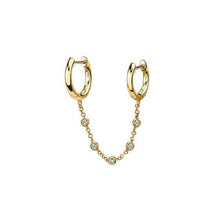 Load image into Gallery viewer, Earrings Hoop Chain Earrings with 925 Sterling Silver