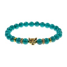 Load image into Gallery viewer, Bracelets White Turquoises Stone Charm Bracelet Men Wood Beads