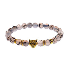 Load image into Gallery viewer, Bracelets White Turquoises Stone Charm Bracelet Men Wood Beads