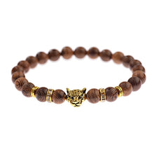 Load image into Gallery viewer, Bracelets White Turquoises Stone Charm Bracelet Men Wood Beads